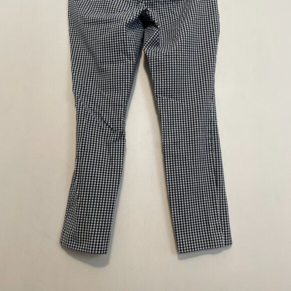 GAP High Rise Gingham Signature Skinny Ankle Pants Navy Blue White Cropped Crop - Picture 15 of 15